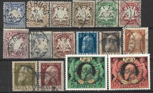 COLLECTION LOT 15977 BAVARIA 16 MH/USED STAMPS 1881+ CV+$25