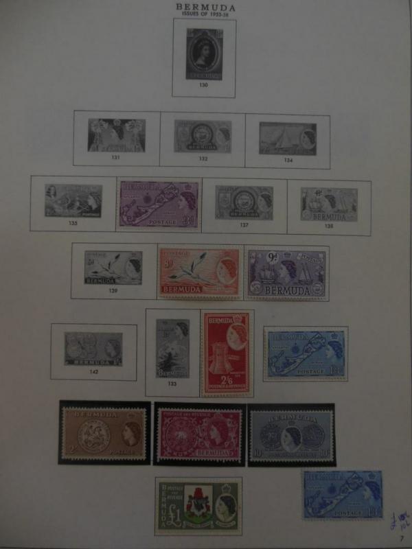 BERMUDA : Beautiful Very Fine, Mint collection on album pages. SG Cat £996.00