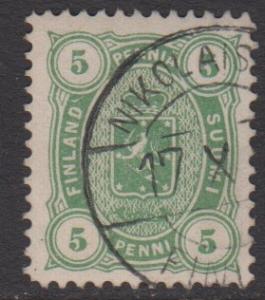 Finland - Scott 31 - Definitive -188- FU - Single 5p Stamp
