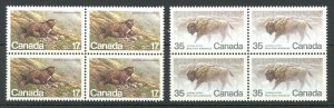 Canada Sc# 883-884 MNH block/4 Set/2 1981 17c-35c Endangered Wildlife