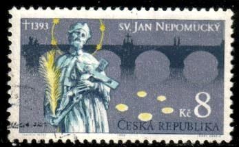 St. John Nepomuk, Saint of Czechs, Czechoslovakia SC#2880