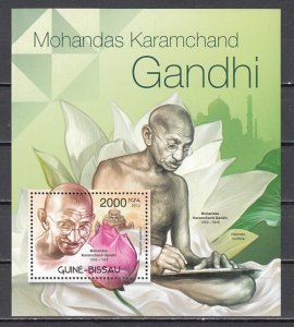 Guinea Bissau, 2012 issue. Mahatma Gandhi s/sheet. ^