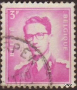 Belgium 1958 Sc#455, SG#1457 3f Magenta King Baudouin USED-Fine-NH.