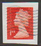 GB QE II Machin SG U2968e - 1st vermillion  - date code M13L - Source  T 