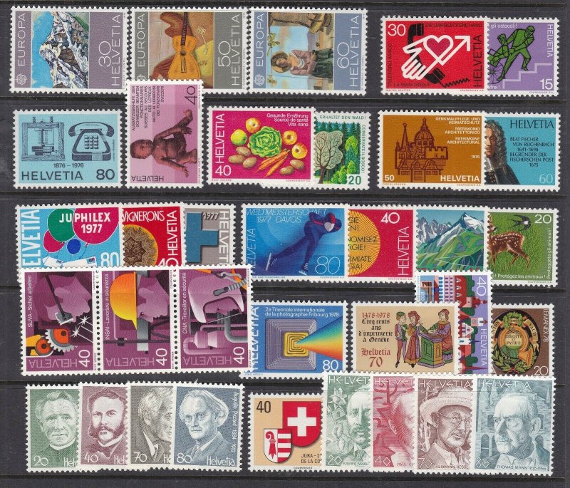 SWITZERLAND^^^sc# 603//670  better MNH  sets  $ 54.00@ lar 2433swiss