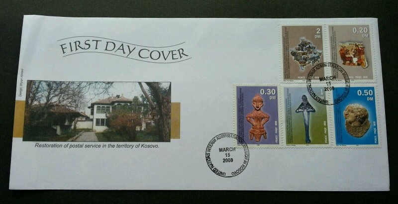 Kosovo Restoration Of Postal Service 2000 Archaeology Coin Art (FDC) *see scan