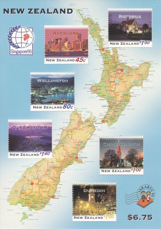 New Zealand # 1254a, New Zealand at Night, Souvenir Sheet, NH, 1/2 Cat.