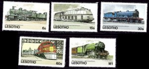 Lesotho 453-57 MNH 1984 Trains (an5889)