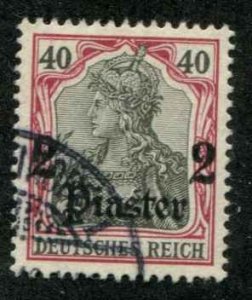 German Offices Turkey SC# 36 o/p 2Piaster on Germany 40pf used