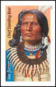 US 5794a Chief Standing Bear imperf NDC single (1 stamp) MNH 2023 after May 15 