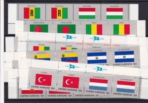 United Nations Flags Mint Never Hinged Stamps  ref R 18283