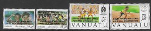 VANUATU SG652/5 1993 SOUTH PACIFIC MINE GAMES PORT VIOLA MNH