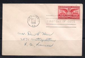 C40 FDC 6 Cent Airmail  L107