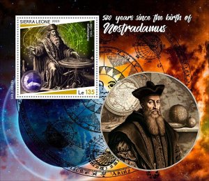 SIERRA LEONE - 2023 - Nostradamus - Perf Souv Sheet - Mint Never Hinged