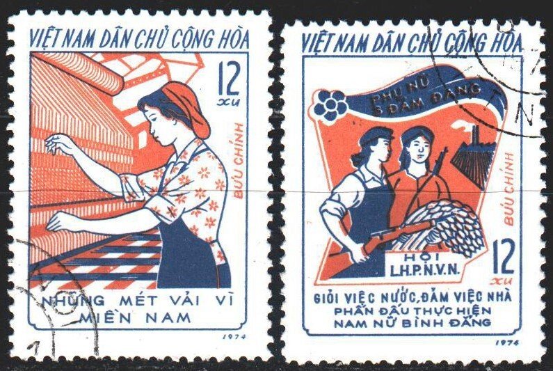 Vietnam. 1974. 761-62. Women's movement, three responsibilities. USED.