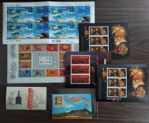 HONG KONG, 12 diff Sheets & Souvenir sheets, NH, VF, all shown