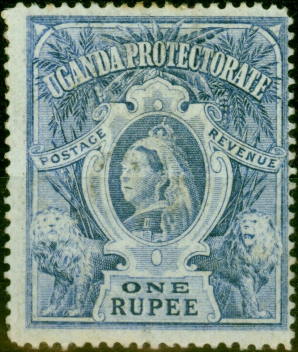 Uganda 1898 1R Dull Blue SG90 Good MM Africa Uganda, Stamp / HipStamp