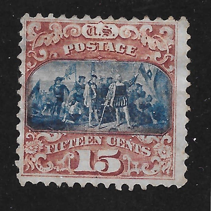 119 Used, 15c. Pictorial, Blue Cancel, V-Light, scv: $190, FREE INSURED SHIPPING