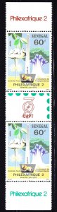 Senegal Scott 508  VF unused no gum as issued se-tenant pair with label. FREE...