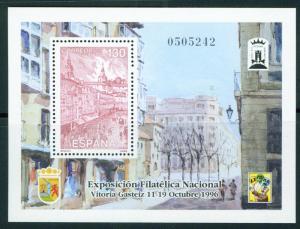 Spain Scott 2869 MNH** 1996  Exfilna 96 Exhibition sheet