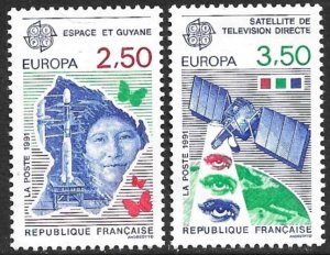 FRANCE 1991 Europa Space Set Sc 2254-2255 MNH