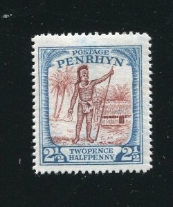 Penrhyn Island 31 Rarotongan Chief Mint Hinged Stamp 1927