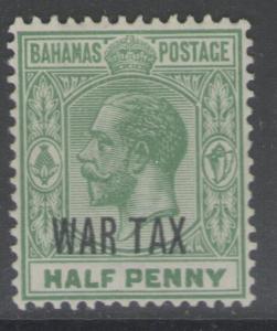 BAHAMAS SG96 1918 ½d GREEN MTD MINT