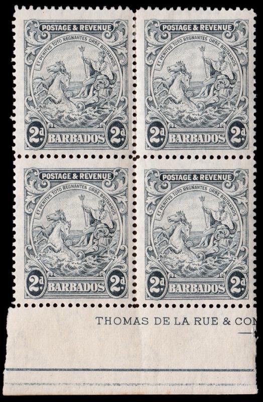 Barbados Scott 169 Block of 4 (1925) Mint LH F-VF C