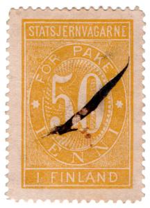 (I.B) Finland Railways : Parcel Stamp 50p (State Railway)