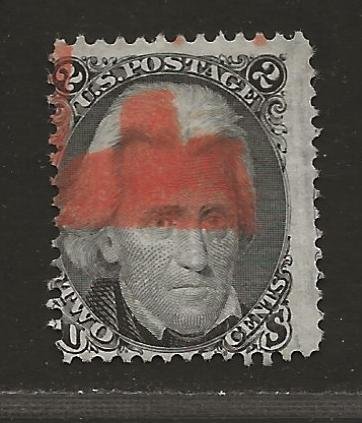 UNITED STATES SC# 87 RED CANCEL  AVF/U