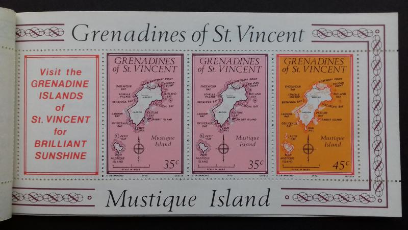 St Vincent 1976 Booklets x 7 Mint