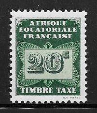 French Equatorial Africa J3: 20c 1937 Postage Due, MH, VF