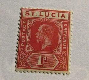 ST LUCIA Scott #65 * MH 1d  stamp, fine + 102 card