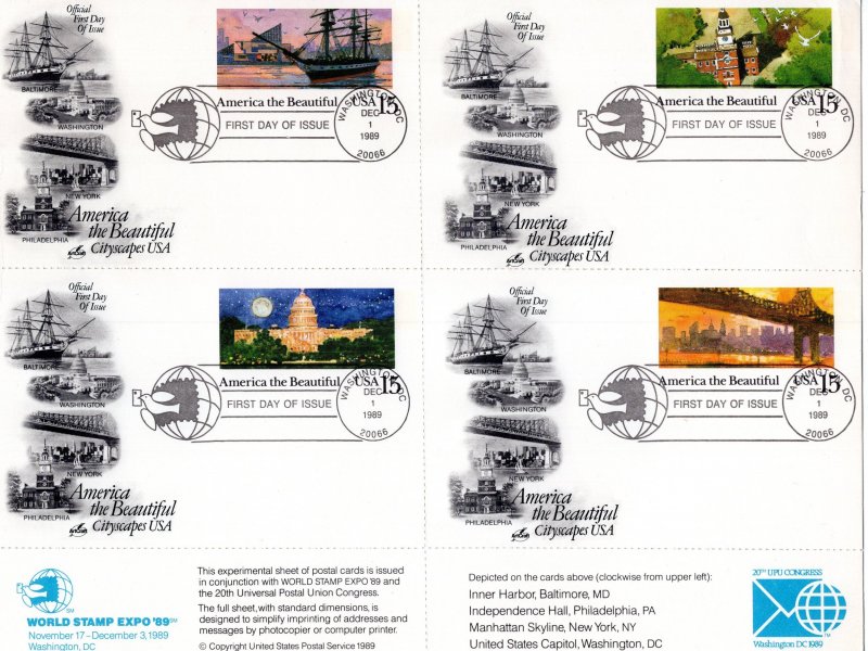 UX139-UX142 20th UPU Congress, FDC sheet/4