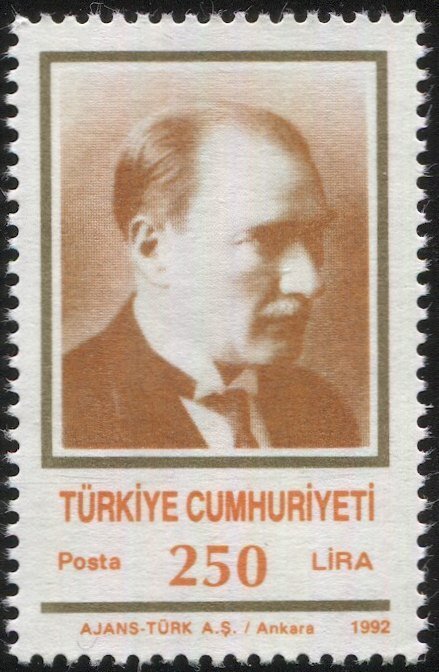 TURKEY 1992  Sc 2538  MNH  250L Ataturk, VF