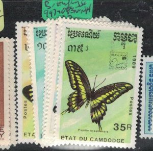 Cambodia Butterfly SC 997-1003 MNH (2esk) 