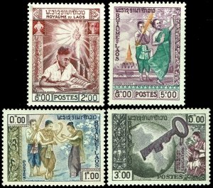 Laos #56-59  MNH - Education and Fine Arts (1959)