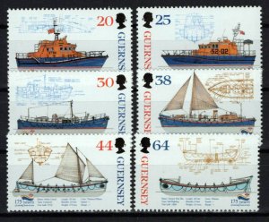 Guernsey 684-689 MNH Royal Lifeboat Association Ships ZAYIX 0524S0100M