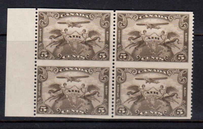 Canada #C1c Very Fine Never Hinged Imperf Block