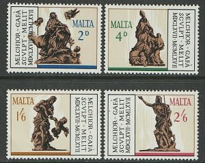 EDSROOM-7085 Malta 367-70 MNH 1967 Complete Gafa Sculptor