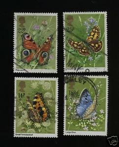 1981 Great Britain,Butterflies XF-Used # 941-944