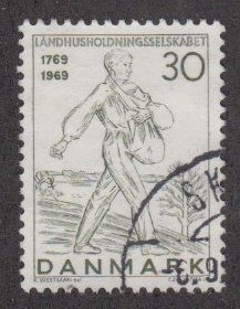 Denmark # 453, Sower, Used,