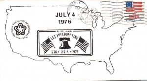 USA BICENTENNIAL TOUR SCARCE PRIVATE CACHET CANCEL AT OGDEN, UT JULY 3 1976