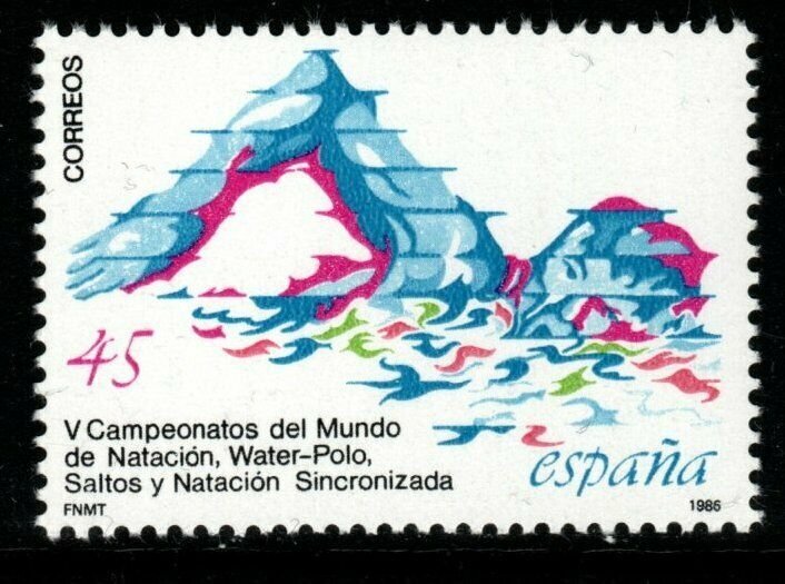 SPAIN SG2878 1986 WORLD SWIMMING, WATER POLO, LEAP & SYNCHRONISED SWIMMING MNH