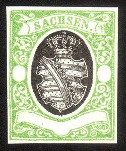 1850's, Saxony, Hirschfeld Essay, MNG, Reprint