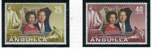 Anguilla 161-62 MNH 1972 QEII Silver Wedding (fe8856)