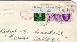 GB Lancs Cover *Stamps Cancelled in error* Manuscript Blackpool 1960 68.11