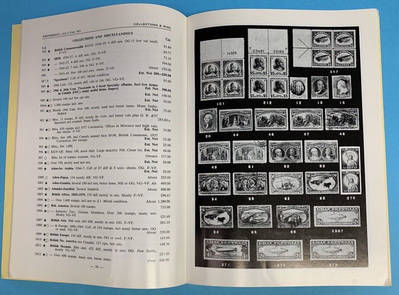 U.S., British Commonwealth, & Foreign, Harmer, Rooke, Sale 1646-49, July 1971