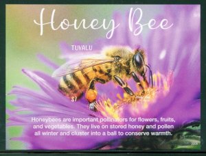 NEVER OFFERED TUVALU 2022 HONEY BEE IMPERF SOUVENIR SHEET MINT NH