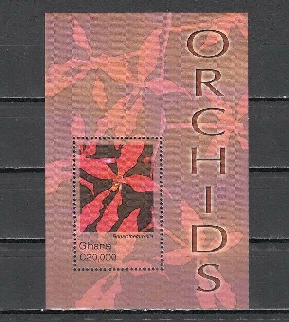 Ghana, Scott cat. 2445. Orchid s/sheet. ^